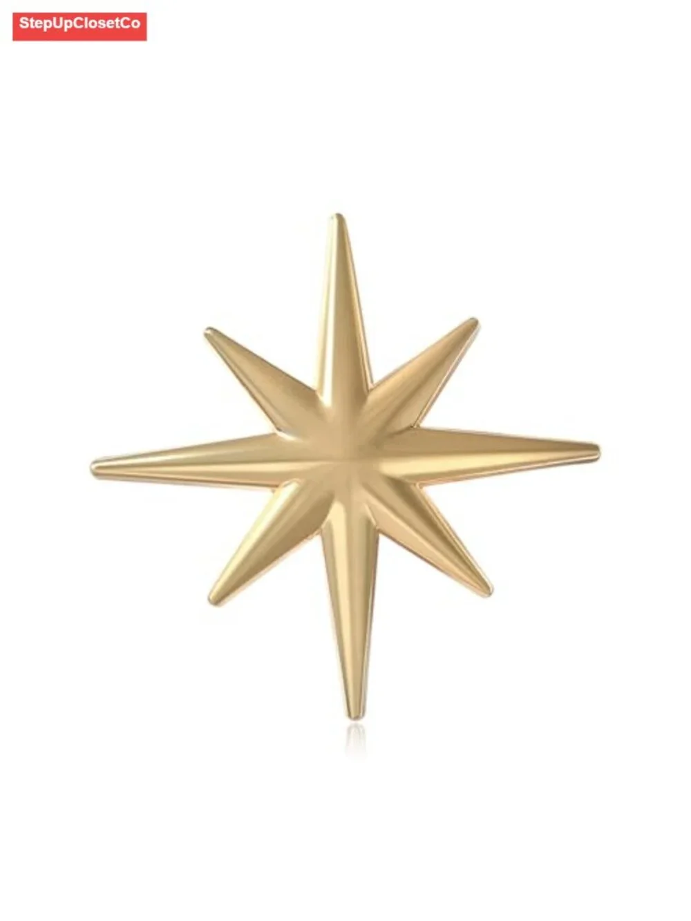 Minimalist Starburst Brooch Pin Fashion Alloy Metal Lapel Hat Bag Suit Accessory